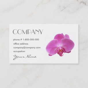 Roze orchidee Floral Profile Card Visitekaartje