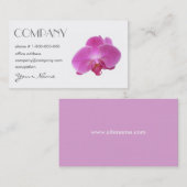 Roze orchidee Floral Profile Card Visitekaartje (Voorkant / Achterkant)
