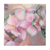 Roze Orchidee Flowers Keramische Tegel Tegeltje (Voorkant)