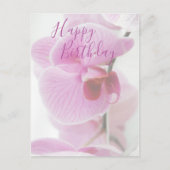 Roze Orchidee | Gelukkige Verjaardag Briefkaart (Voorkant)
