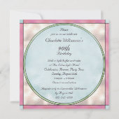 Roze orchidee glassiseffect 90e verjaardag kaart (Achterkant)