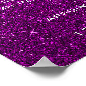 Roze Orchidee Goud Confetti make-up wimpers prijsl Poster (Hoek)