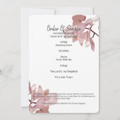 Roze Orchidee Herdenkingskaart Kaart (Achterkant)