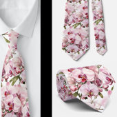 Roze Orchidee Heren Das