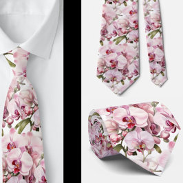 Roze Orchidee Heren Das
