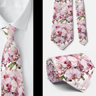Roze Orchidee Heren Das