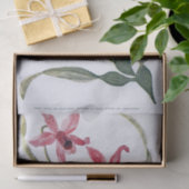 roze orchidee-illustratie tissuepapier (Geschenk)