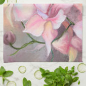 Roze orchidee keukenhanddoek (Gevouwen)