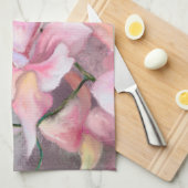 Roze orchidee keukenhanddoek (Quarter Fold)