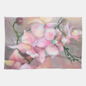 Roze orchidee keukenhanddoek (Horizontaal)