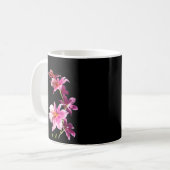 Roze orchidee. koffiemok (Voorkant links)