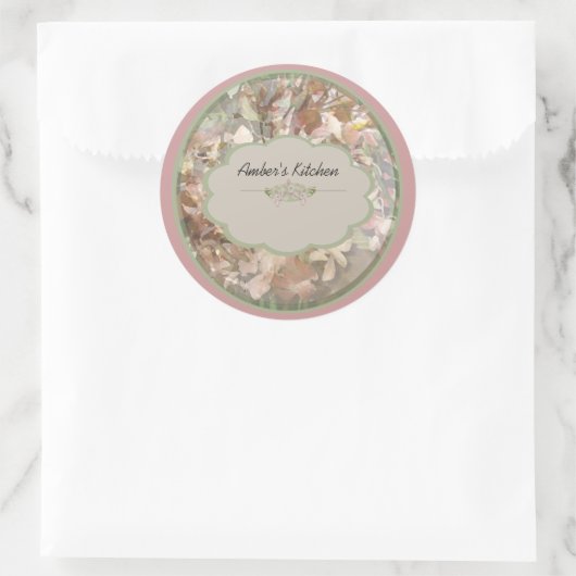 Roze orchidee kruidenpot labels (Tas)