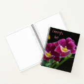 Roze orchidee kunst notitieboek (Binnen)