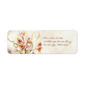 Roze orchidee label (Voorkant)