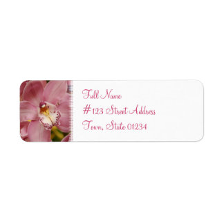 Roze Orchidee Mailing Label
