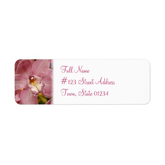 Roze Orchidee Mailing Label (Voorkant)