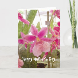 Roze orchidee Moederdag Kaart