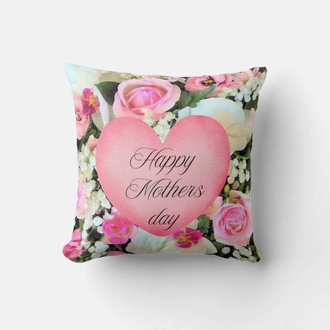 Roze Orchidee Moederdag, Kussen (Voorkant)