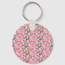 Roze Orchidee Moederdag Sleutelhanger