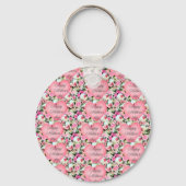 Roze Orchidee Moederdag Sleutelhanger (Achterkant)