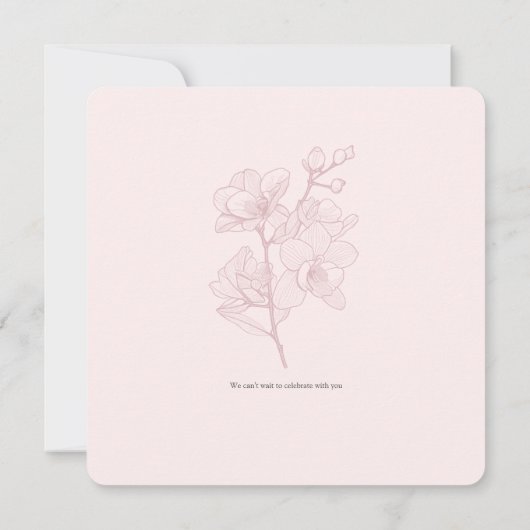 Roze orchidee momenten | Trouwen bewaar de datum Kaart (Achterkant)