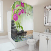 roze orchidee, mooi, zen, tropisch, paradijs, vred douchegordijn (In situ)