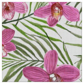 Roze orchidee patroon stof (Close Up)