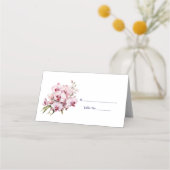 Roze Orchidee Place Card Guest Table Response Kaar Plaatskaartje (Voorkant)