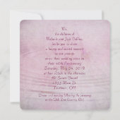 Roze orchidee ripple Wedding Vow Renewal Kaart (Achterkant)