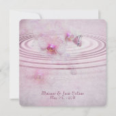 Roze orchidee ripple Wedding Vow Renewal Kaart (Voorkant)