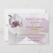 Roze Orchidee RSVP 5.5x4.25 Uitnodiging (Voorkant)