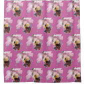 Roze orchidee schoengordijn douchegordijn (Voorkant)