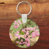 Roze orchidee sleutelhanger (Voorkant)