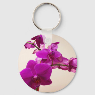 Roze Orchidee Sleutelhanger