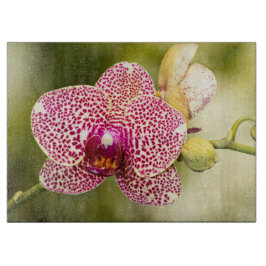 Roze orchidee snijplank