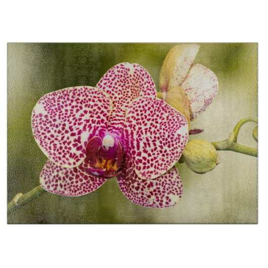 Roze orchidee snijplank (Voorkant)