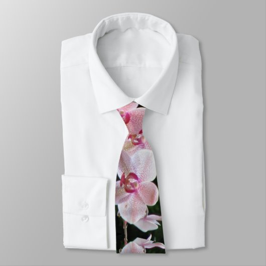 Roze orchidee Stropdas (Gebonden)