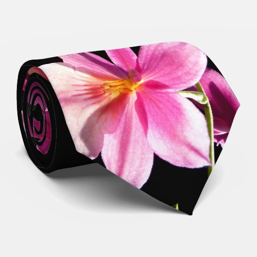 Roze orchidee. stropdas (Opgerold)