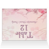 Roze orchidee tabel Naam Kaart (Binnen Horizontaal (Boven))