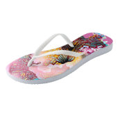 Roze orchidee Teenslippers (Schuin)