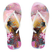 Roze orchidee Teenslippers (Voetbed)