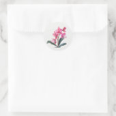 Roze Orchidee Tuin Bloem Bloem kunst Ronde Sticker (Tas)