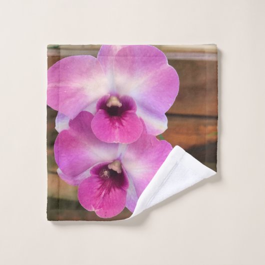Roze orchidee van Tippi Bad Handdoek (Wasdoekje)