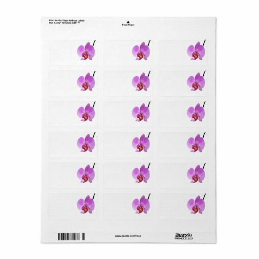 Roze orchidee ventilator etiket (Full Sheet)