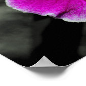 Roze orchidee ventilator gedeeltelijke kleur poster (Hoek)