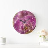 Roze orchidee ventilator grote klok (Huis)