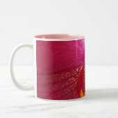 Roze orchidee ventilator tweekleurige koffiemok (Links)