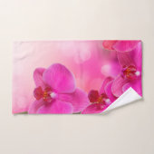 Roze orchidee ventilatorhanddoekset bad handdoek (Handdoek)