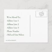 Roze Orchidee Verandering van Adres Briefkaart (Achterkant)