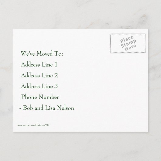  Roze Orchidee Verandering van Adres Briefkaart (Achterkant)